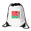 bat safety Drawstring Bags