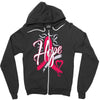 breast cancer awareness hope ribbon heart Zipper Hoodie