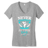 autism dad Women's V-Neck T-Shirt