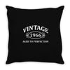 Vintage 1966 Aged to Perfection Throw Pillow