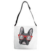 frenchie hipster Adjustable Strap Totes