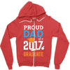 Class of 2017 Proud Dad Graduation Zipper Hoodie