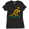 wallabies gold logo Ladies Fitted T-Shirt