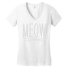 meow cute cat face Women's V-Neck T-Shirt