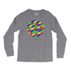 funny girly colorful patterns mustaches Long Sleeve Shirts