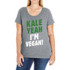 Kale Yeah I'm Vegan! Ladies Curvy T-Shirt