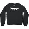 trumpet funny jazz music new Crewneck Sweatshirt