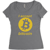 bitcoin Women's Triblend Scoop T-shirt