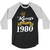 kings are born in 1980 3/4 Sleeve Shirt