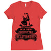 I Am German Shepherd Actually In A Very Commited Relationship Ladies Fitted T-Shirt