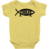 evolve t shirt small funny evolution science atheist darwin atheism fi Baby Onesie