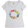 personalize baby name bodysuit Women's Triblend Scoop T-shirt