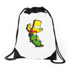 skater bart Drawstring Bags