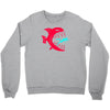 monster fish eats diver Crewneck Sweatshirt