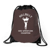 hillbilly hog wrestling champ Drawstring Bags