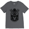 samurai skull V-Neck Tee