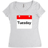 title of day of the week tuesday day of the week Women's Triblend Scoop T-shirt