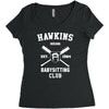 hawkins babysitting club indiana mike dustin eleven demogorgon strange Women's Triblend Scoop T-shirt