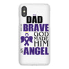 my dad was so brave god made him an angel iPhoneX Case