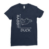 rabbit duck white Ladies Fitted T-Shirt