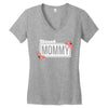 blessed mommy with flower white color Women's V-Neck T-Shirt