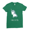 stabby the unicorn Ladies Fitted T-Shirt