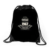 premium vintage 1967 classic perfectly aged limited edition Drawstring Bags