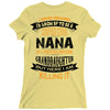 Super Cool Nana Of A Freaking Awesome Granddaughter Ladies Fitted T-Shirt