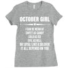Super October Girl Ladies Fitted T-Shirt