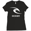 surfing ocean Ladies Fitted T-Shirt