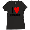 i love personalize Ladies Fitted T-Shirt