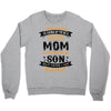 Super Cool Mom Of A Freaking Awesome Son Crewneck Sweatshirt