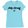 stay strong love heart Ladies Fitted T-Shirt