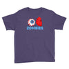 i heart zombies scary eye bloody heart halloween Youth Tee