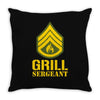 grill sergeant military Throw Pillow