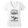 I Don't Need Therapy Just to Go Mountain Biking Women's V-Neck T-Shirt