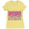 pink triangle print Ladies Fitted T-Shirt