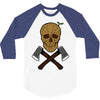 skull wood 3/4 Sleeve Shirt