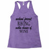 weekend forecast biking with a change of wine Racerback Tank