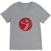 Red Dinosaur V-Neck Tee
