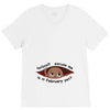 February Peeking Out Asian Baby Boy V-Neck Tee
