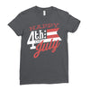 happy 4th of july Ladies Fitted T-Shirt