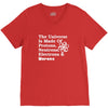 The Universe Is Made Of Protons Neutrons Electrons Morons V-Neck Tee