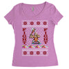 ugly sweater fight christmas t shirts Women's Triblend Scoop T-shirt