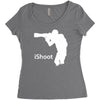 ishoot   camera photographer trained shooting funny gun photo gift tee Women's Triblend Scoop T-shirt