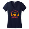 This Girl Loves Her Chow Chow Women's V-Neck T-Shirt