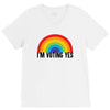 I Am Voting Yes V-Neck Tee