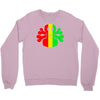rasta skull and crossbones Crewneck Sweatshirt