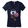 mega capt Women's V-Neck T-Shirt