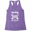July Girls Are Sunshine Mixed With A Little Hurricane Racerback Tank